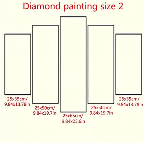 DIY 5D комплети за сликање на дијаманти за возрасни, 5 сетови/парчиња дијамантски вез со целосна вежба кристал ринестон вкрстена бод дијамантска уметност занает за до