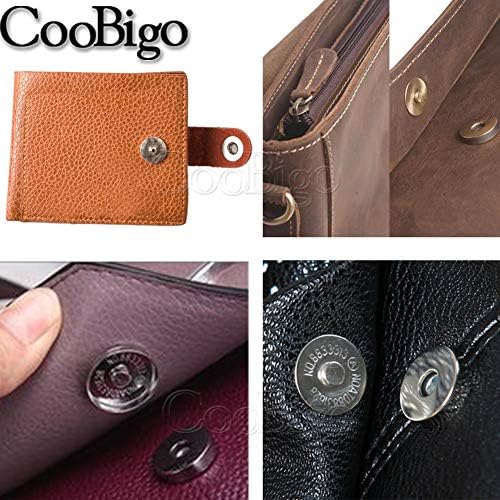 12 комплети копчиња за магнетна прилепување шијте во магнетна кеса за кесички копче за прицврстување за чанти за чанти за чанти