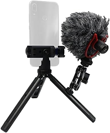 Стабилизатор на фотоапарати со селфи за статив на Feichao Tripod со универзален телефонски клип, магична рака, микрофон за филм за правење