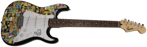 Matt Groening потпишана автограм со целосна големина обичај Еден од еден вид 1/1 Fender Stratocaster Electric Guitar W/ Original Art Bart