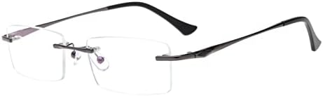 Хелес без безобразен метал легура за читање очила за мажи жени поликарбонат единечна визија UV400 облога за очила за очила за читање-гунметал