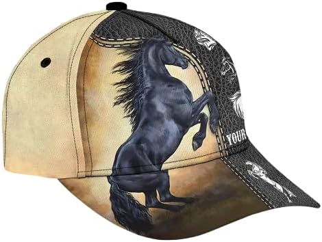 Коњска капа, персонализирана капа за бејзбол со коњи, прилагодена коњска капа, подароци за horseубови, него, нејзин, роденден, Божиќ