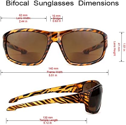 Isorrisox 2 Пакет Бифокално Читање Очила за Сонце За Мажи и Жени, Ув Заштита Спортско Возење Читач Очила За Сонце