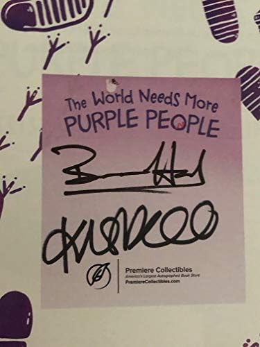 Кристин Бел и Бенџамин Харт На светот му требаат повеќе пурпурни луѓе потпишани книга COA