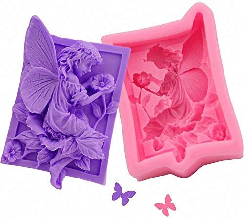 Самовила ангел цвет 3Д смола глина силиконски калапи DIY рачно изработен сапун мувла силика гел мувла најновиот дизајн