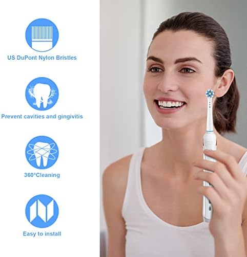 Замена на четки за заби глави компатибилни со орален б braun, 4 пакувања професионални електрични глави за четки за заби за орален B PRO 1000/500/3000/7000/8000/9600