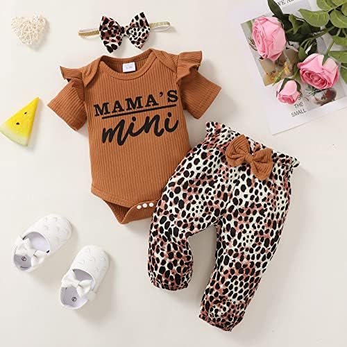 Новорова облека за девојчиња летна облека за новороденче Руфл панталони бебешки подароци работи симпатична облека за дете за девојче