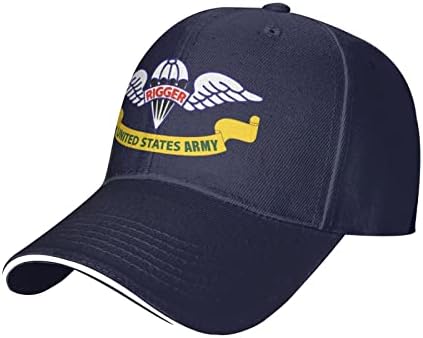 Американска армија падобранска крила крила -значка ткаенина wo txt бејзбол капа сендвич капачиња прилагодливи тато капа на капаче црно црно