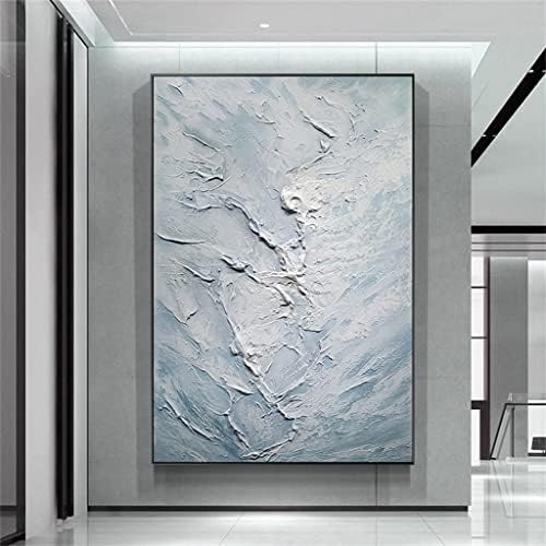 Yfqhdd голема големина рачно изработено апстрактно сино нож масло за сликање платно дневна соба wallидна уметност