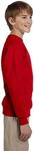 Hanes Comfortblend - млади џемпер од 7,8 унца. P360, црвена xs