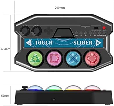 VGVCTX Контролер Компатибилен Со So-ny PS4 PS5 PS4Slim Pro СО ЛЕНТА ЗА Допир LED Светло Компатибилен Со So-ny Playstation 4 Игра