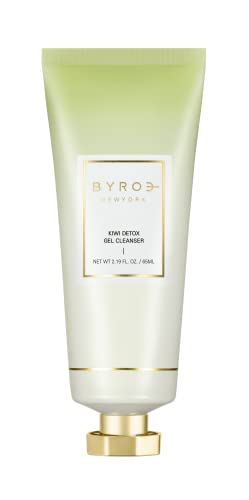Чистач за чистење гел на Byroe Kiwi | Пенење за миење на лицето со аха и БХА | Ексфолирајќи салицилна киселина за да помогне во