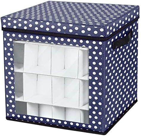 Anncus 36 решетки за складирање на божиќни топки кутија за елка за украсување кутија за складирање гаџети за мали предмети торба за складирање на сина точка - торба за с