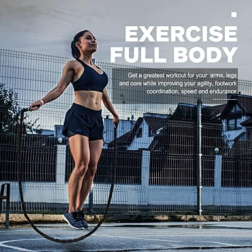 Објави за отпорност на HPYGN за изработка на жени, 2,8lb пондерирана јаже и 100 фунти за вежбање, сет, прескокнувајќи јажиња