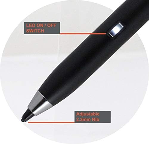 Broonel Black Fine Point Digital Active Stylus Pen компатибилен со Huawei Mediapad T3 10 9.6 “