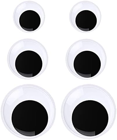 Џиновски Гугли Очи Со Самолепливи Големи Пластични Мрдачки Очи ЗА Декорација НА Занаети САМИ, 3.15 во 3.94 во 5.12 Во Комплет од 6