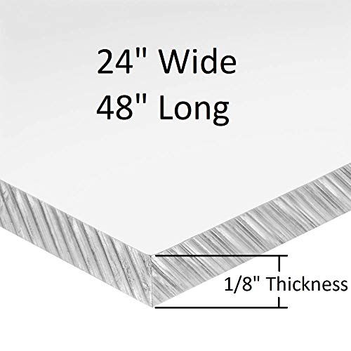 Транспарентен поликарбонат пластичен лим, долг 1/8 дебел x 24 широк x 48
