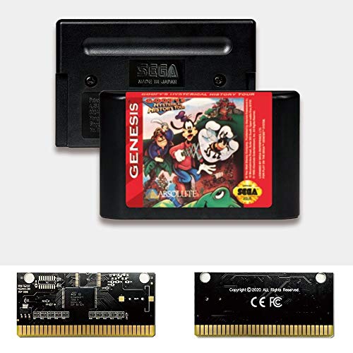 Хистерична турнеја по историја на Адити Гуфи - САД етикета Флешкит МД Електролесна златна PCB картичка за конзола за видео игри Mega Genesis