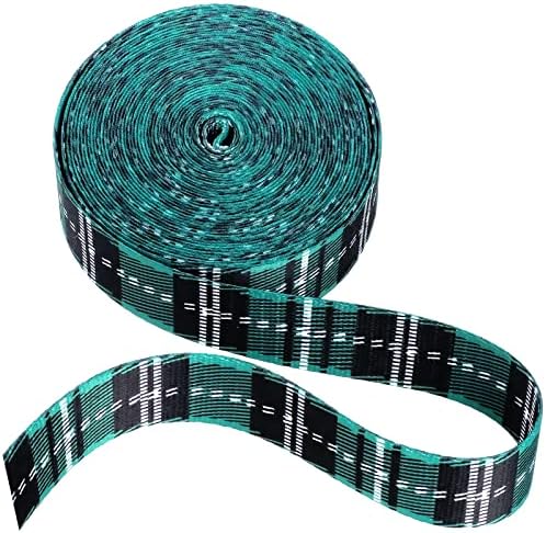 10 јарди 1,5in црно зелено биволско карирано памучно памучно панделка со тешка мрежна мрежа за елка лента Гарланд Бафало карирана