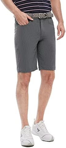 Менс голф шорцеви обични 10 '' Inseam истегнување на половината лесен рамен предниот предниот сув хибриден флекс шорцеви за мажи
