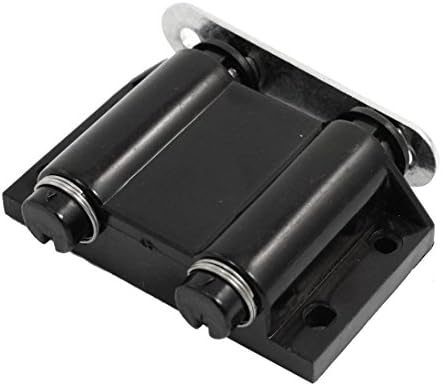 Аексит Црн пластичен кабинет хардвер Двоен магнетски печат на вратата на вратата за замена на заклучувањето за замена на 6 см ширина