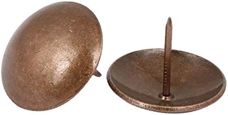 X-gree 30mm x 25mm железо тркалезна купола за реновирање на главата на главата палецот на ноктите бакар тон 50pcs (30мм x 25mm hierro cúpula redonda