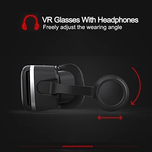 Nuopaiplus VR Слушалки, 3d VR Очила Виртуелна Реалност Слушалки Паметни Шлем За Паметни Мобилни Телефони Паметни Телефони Видео