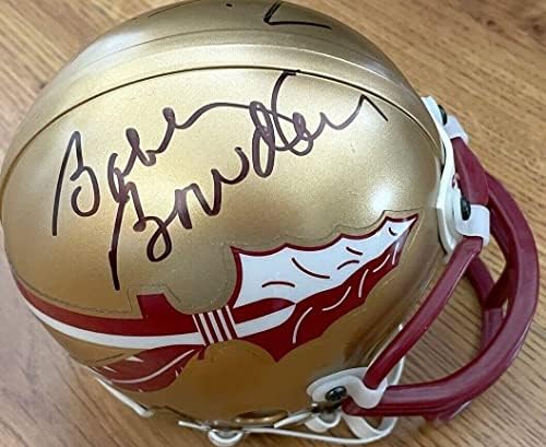 Боби Боуден Тревис Мал потпишан автограм Авто Флорида Држава Мини шлем ЈСА-Автограм Колеџ Мини Шлемови