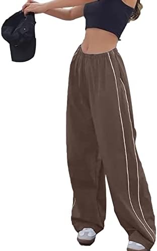 Јозази женски баги падобран панталони широки карго панталони за еласитц половината y2k патека хипи џогери панталони