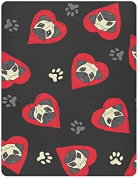 Алаза Симпатична пука за кучиња и чаршафи за креветчето опремено со басинет лист за момчиња бебе девојчиња дете, стандардна