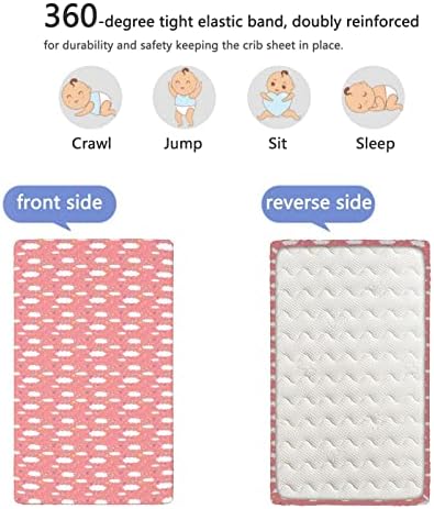 Расадник тематски вграден креветче за креветчиња, стандарден сад за садови за креветчиња ултра мек материјал-бебешки креветчиња за девојче или момче, 28 „x52“, пове?