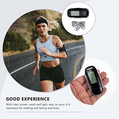 Besportble USB -чекор -шалтер одење 3D педометар со ленти што брои за џогирање на пешачење трчање одење 1 сет бело