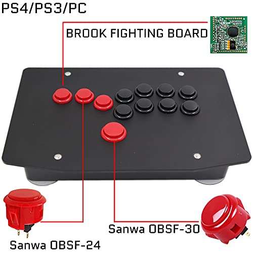 RAC-J500B-PS Сите копчиња хитбокс стил Аркада jојстик игра контролер за игри за PS4/PS3/PC Sanwa OBSF-24 30 30