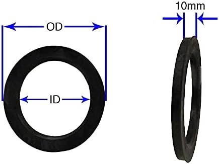 Делови за додатоци на тркала сет од 4 центрички прстен 106,10мм ОД до 93,10мм центар за центри, поликарбонат