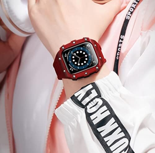 HOUCY модификација комплет ремен За Apple Часовник Бенд 45mm 44mm 40mm 41mm Челик бенд за Iwatch Серија 8 7 6 5 4 СЕ Керамички