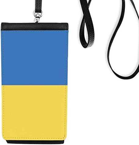 Национално знаме на Украина, Европа, земја, телефонски паричник, виси мобилна торбичка, црн џеб