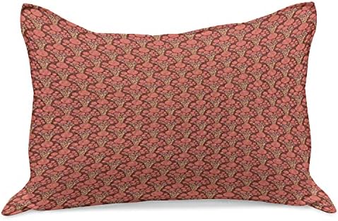 Ambesonne живописен плетен ватенка перница, континуиран гроздобер изглед геометриска апстрактна илустрација, стандардна обвивка